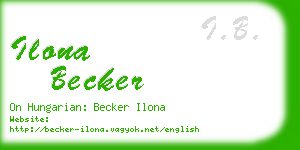 ilona becker business card